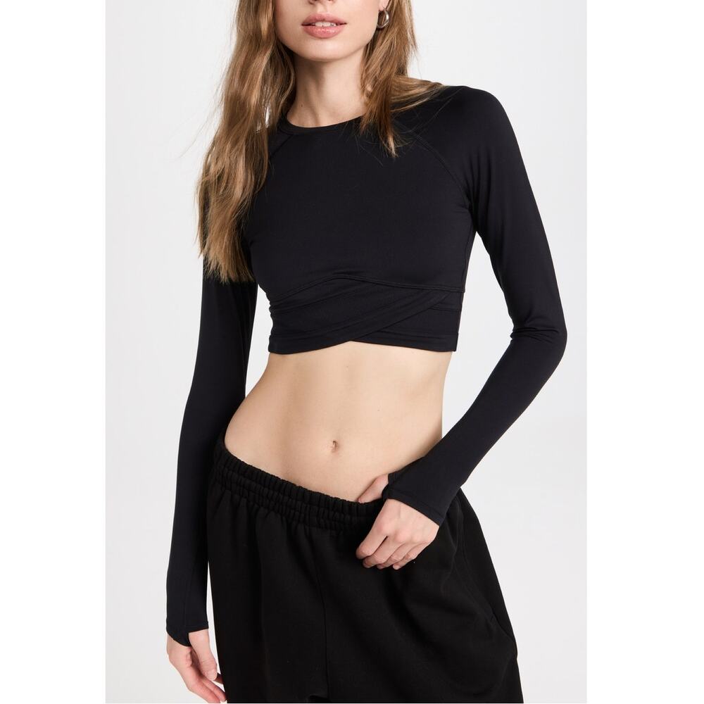 New Sweaty Betty Women's All Day Wrap Waist Long Sleeve Top Women's Size L
